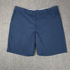 Greg Norman Tasso Elba Golf Chino Shorts Men's 40 Blue Flat‎ Front Casual